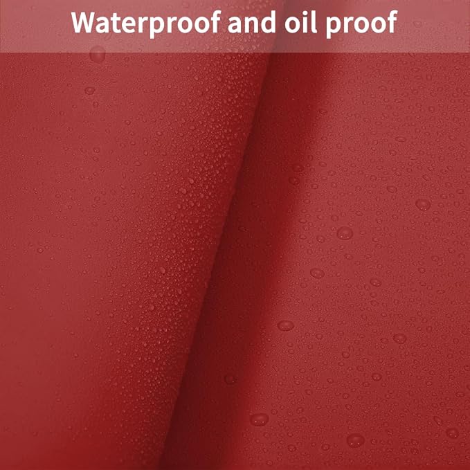 Faux Leather Table Cover,1.8mm Thick,40x40 Inch Table Protector,Table Protector for Dining Room Table,Dining Table Cover,Table Cover Protector.(Black+Wine Red,40x40)