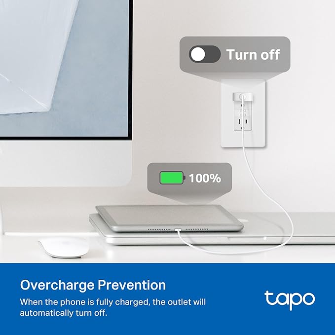 TP-Link Tapo Smart Plug Mini, Matter Compatible, Compatible with Alexa, Google Home & Samsung SmartThings, Energy Monitoring, 15A, UL Certified, 2.4G Wi-Fi Only, Tapo P110M(2-Pack)