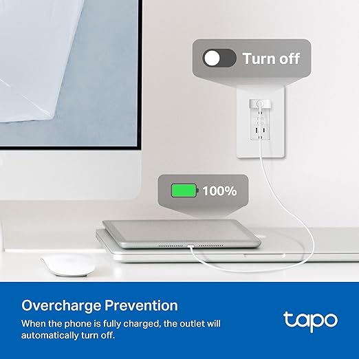 TP-Link Tapo Smart Plug Mini, Matter Compatible, Compatible with Alexa, Google Home & Samsung SmartThings, Energy Monitoring, 15A, UL Certified, 2.4G Wi-Fi Only, Tapo P110M(4-Pack)