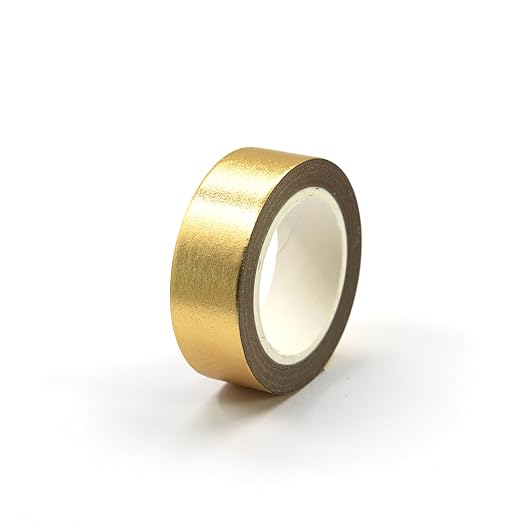 SIDAZON Gold washi Tape for wall Decor Decorative Tape Crafts Washy-Tape Mirror Tape Gold Strips Metallic washi Tape Self Adhesive Masking Tape 0.59in x33FT