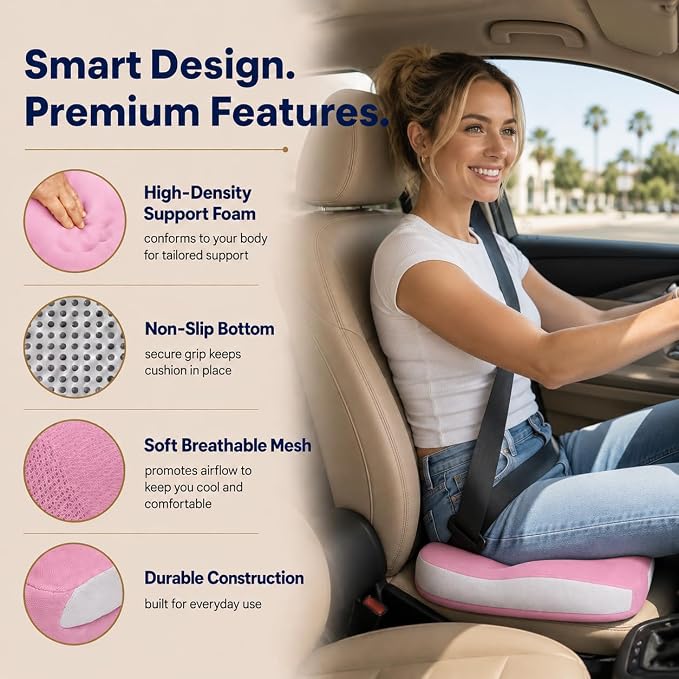 Seat Cushions for Office Chairs Wheelchair Cushion for Long Sitting Back Pain，Memory Foam Seat Car Computer Desk Chair Cushion，Coccyx Cushion for Tailbone Pain Relief Cushion Office Chair Butt Pillow
