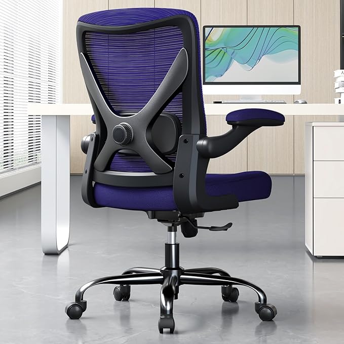 Ergalithic Ergonomic Office Chair - X-Shaped Computer Desk Chair Comfy, Gaming Chair, Office Chair with Lumbar Support, Mesh Office Chairs, Desk Chair for Long Hours(Black Purple)