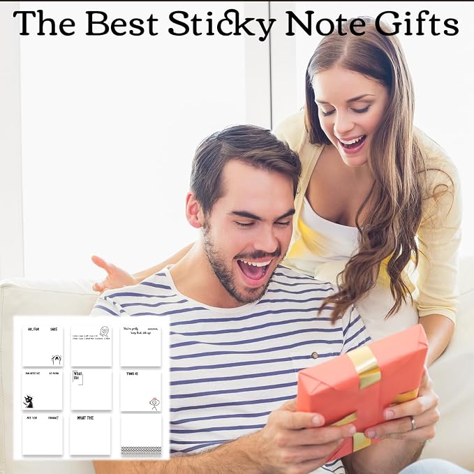 Funny Sticky Notes Gifts - 9 Pack Funny Notepads 3x3 Inch Work Gag Gifts, Fun Sarcastic Memo Pads School Office Supplies for Coworkers Friends (450 Sheets)