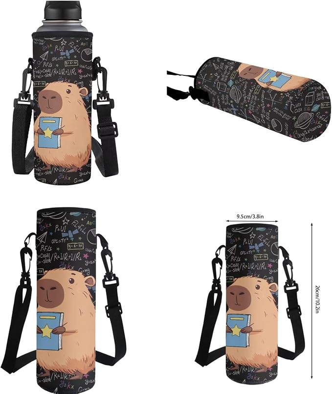 Ystardream Cute Capybara Backpack and Lunch Bag Set for Girls Elementary School Backpack Set 17 Inch for Kids Large & Lightweight Middle Primary Bookbags Suitable for Campling and School Use