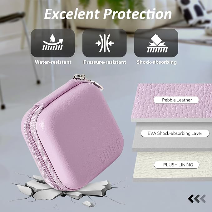 Charger Case for Macbook, Portable Tech Electronic Organizer Bag, Small Travel Storage Pouch for Laptop Accessories, MacBook Power Adapter, Charging Cords, USB Drives (Light Purple, M)
