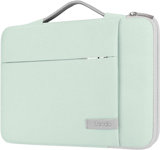 Lacdo 360° Protective Laptop Sleeve Case for 15 inch New MacBook Air M5/A3448 (2026), M4 A3241 2025, M3 A3114, M2 A2941 2024-2023, 15 inch MacBook Pro A1990 A1707, Computer Bag, Water-Resistant, Green