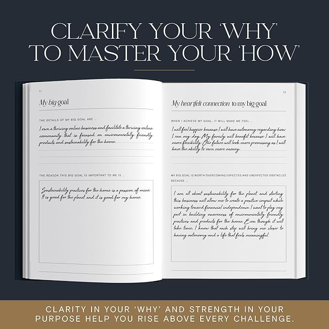 Goal Planner Journal for Weekly Goal Tracking – 90 Day Planner with Habit Tracker, Journal with Prompts & Productivity Planner