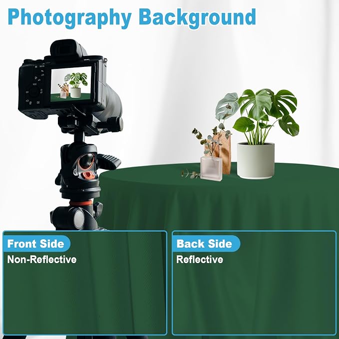 Dark Green Backdrop for Photoshoot, Professional Photo Backdrop Background Curtain for Product Photography, Portraits, Wedding, Party, Live Streaming Video Recording 5X7 FT (Background Only)