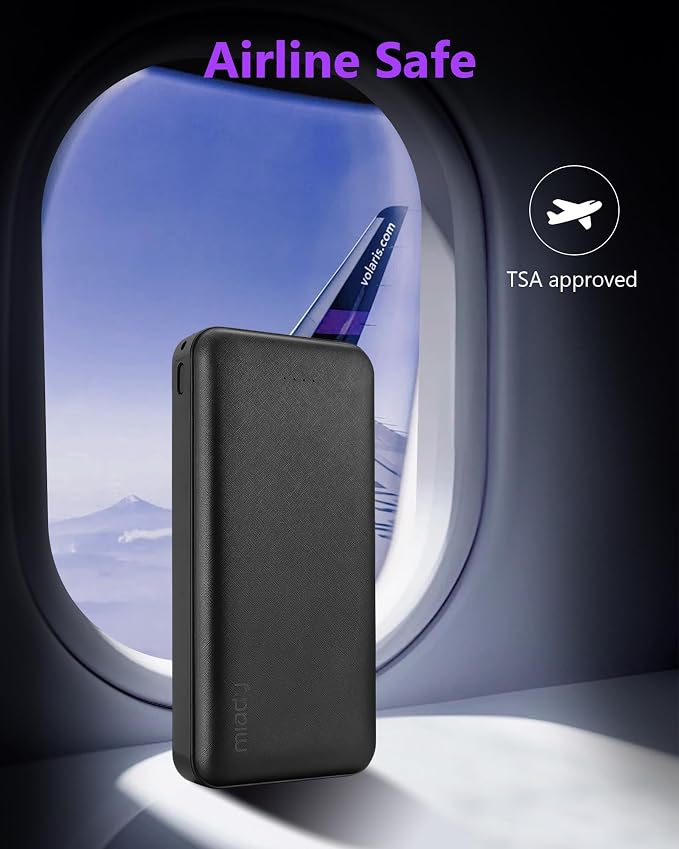 Miady Portable Charger, 2-Pack 20000mAh Battery Pack PD 22.5W USB Output Ports and Type C Fast in&Out Travel Fast Charging Power Bank Compatible with iPhone 16/15/14/13/12/X Galaxy 24/22 iPad Android