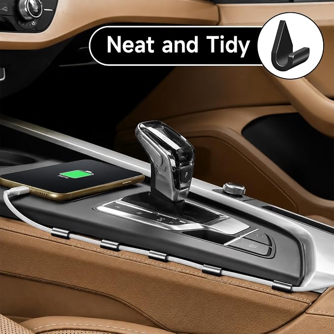 12 Pcs Car Cable Clips for Vehicle Interior | Easy Installation|Neat Cable Organization|Suitable for Chargers Dash Cams|Vehicle Interior Use