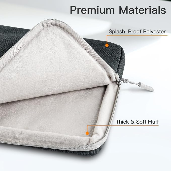 JETech Laptop Sleeve for 13-14Inch MacBook Neo (A18 Pro), MacBook Air/Pro (M1-M5) 2020-2026, 13-13.6 Inch Notebook, Waterproof Shock Resistant Bag Case with Accessory Pocket (Dark Grey)