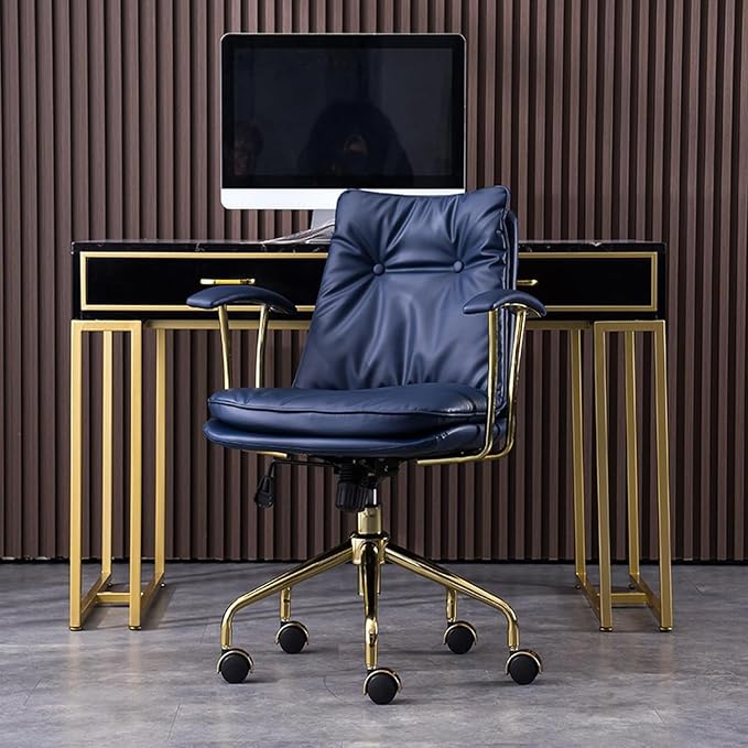 Task Chairs Office Chair High Back Pu Leather Desk Chairs Height Adjustable Computer Chair with Armrests and Castors Load 400lbs Chair Ergonomic