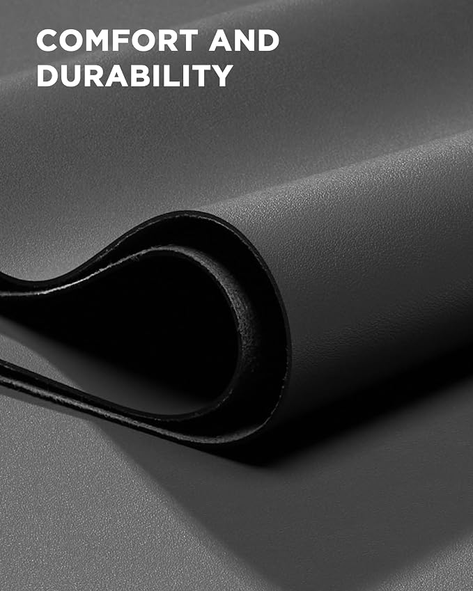 YSAGi 47.2" x 17" Large PU Leather Desk Mat for Keyboard and Mouse - Waterproof Non-Slip Desk Pad Protector for Office, Home, Writing Desk, Dark Grey