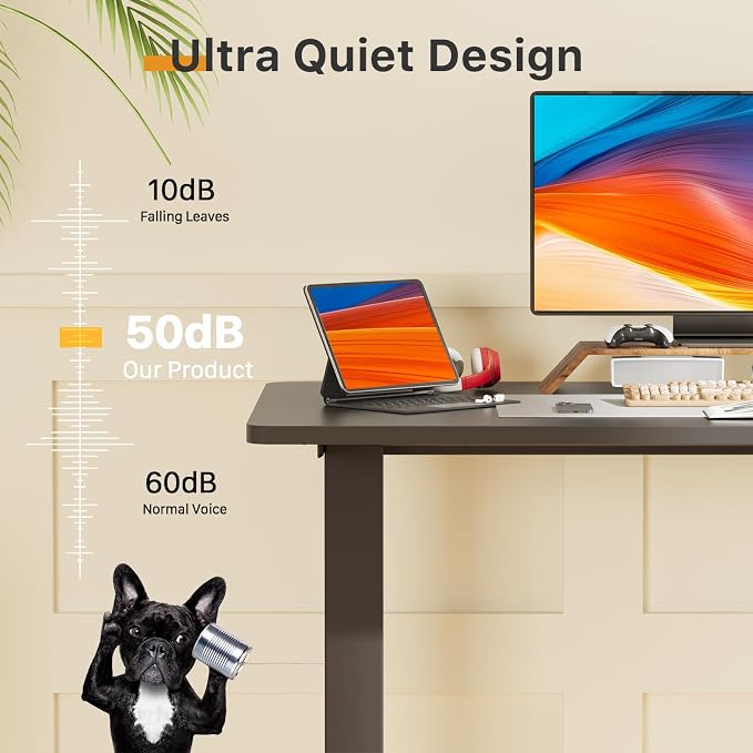 JOY worker Small Electric Stand Up Desk, 40" Whole Piece Height Adjustable | 40" x 20" Black Narrow Standing Desk with Memory Controller, Compact Computer Workstation for Home Office School Walking Pad