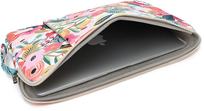 Laptop Sleeve 13.3 inch14 Inch, 15.6inchWater Resistant Traveling Computer Cover with Handle, Shockproof Protective Carrying Laptop Case (Y8-Garden Rose, 15 inch-15.6 inch)