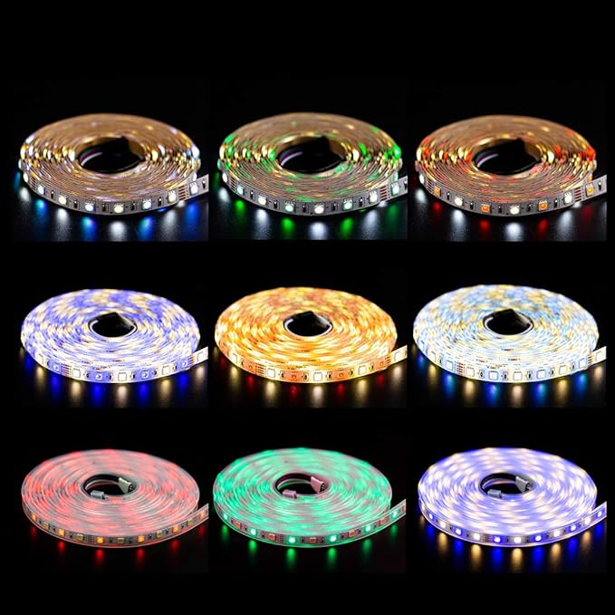 BTF-LIGHTING 5050 RGBW RGB+Warm White(2700K-3000K) 150RGB+150White LED Tape Light 5m 16.4ft 60LED/m Multi-Colored IP30 10mm Width FPCB DC12V for Bedroom Home Decoration(No Adapter or Controller)