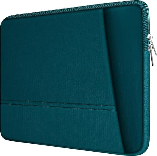 Laptop Case 15.6 inch, Sturdy Portable Monitor Computer Laptop Case, Carrying Sleeve Bag 15.6'' with Pockets for MacBook PC Mac HP Lenovo Dell Asus Xbox Switch, Cyan