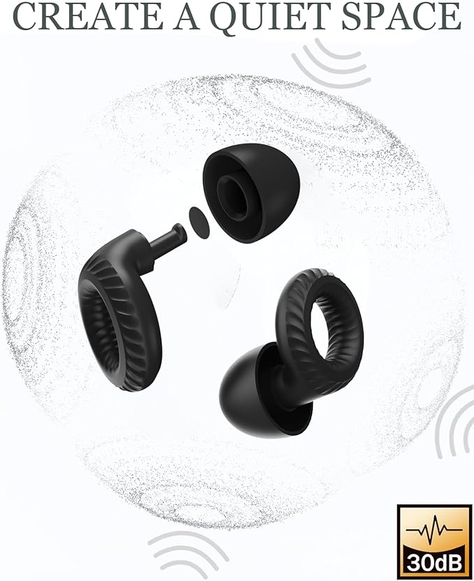 Ear Plugs for Sleeping,30dB Noise Cancelling Earbuds,Concert Ear Plugs for Swimming,Snoring,Sider Sleepers Airplane,Silicone Ear Plugs for Noise Reduction,Side Sleepers Invisible Earbuds