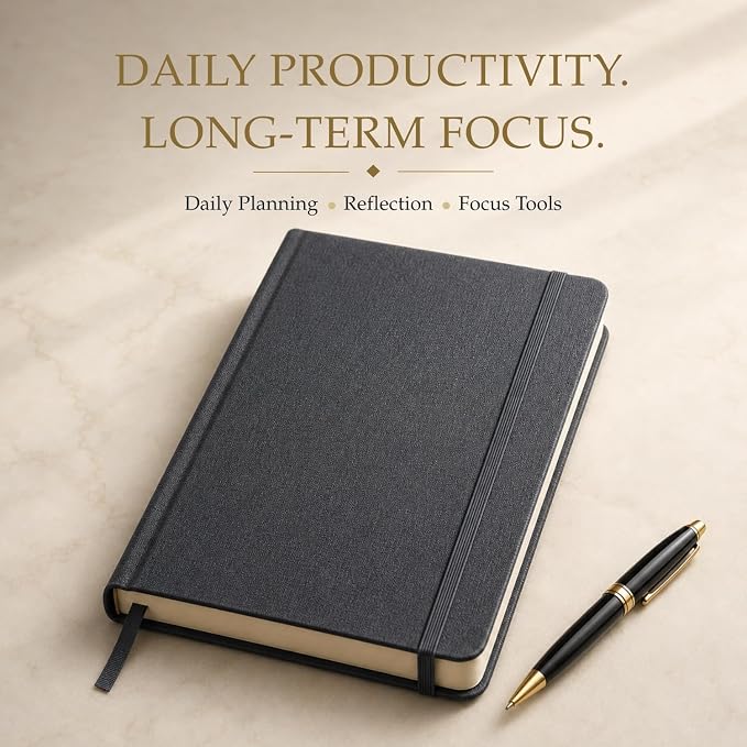 The Advanced Productivity Planner – Undated Daily, Weekly & Monthly Planning System with Time Blocking, Goal Setting & Habit Tracking. Toolkit to Maximize Focus and Take Control of Your Time | A5