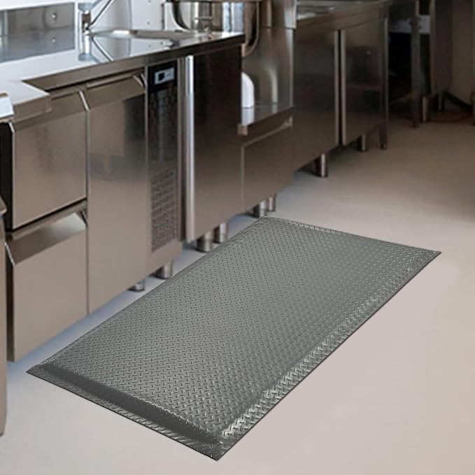 Anti Fatigue Mats Industrial 3' x 7' 15/16" Thick Ergonomic Standing Mat Commercial Kitchen Mat Heavy Duty Diamond Plate Shop Floor Mat Helps Relieve Back and Leg Soreness