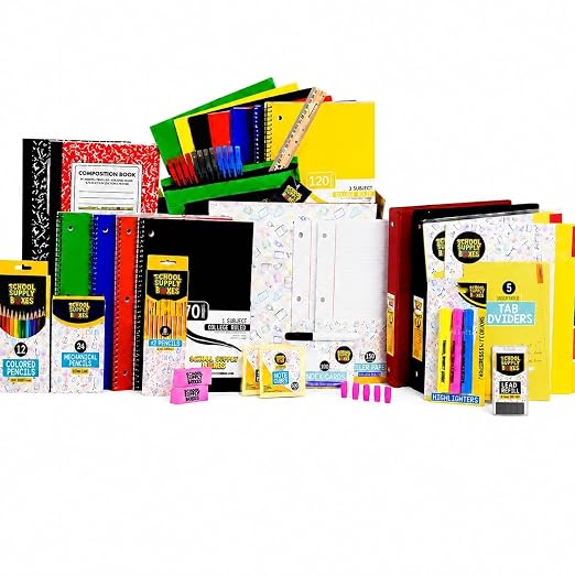 Ultimate High School and College Bundle | Pallet (96 Boxes) | School Supply Boxes - Back to School Essentials | Includes Notebooks, Tab Dividers, Pencils, Highlighters, & More
