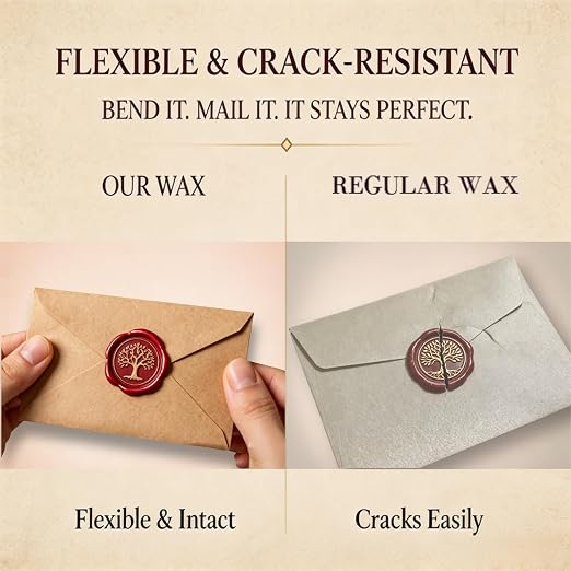 xxxHOLIC 620 Pcs Sealing Wax Beads Kit, 24 Colors with 1 Spoon & 6 Candles | Crack-resistant, smokeless wax beads melt smoothly for glossy seals on invitations, envelopes, gift wrapping and DIY crafts.