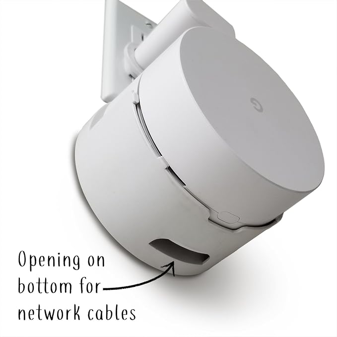 Google WiFi [Old Rectangular Plug – NOT Current Round Plug] Outlet Holder Mount Stand: No Messy Screws! (3-Pack)