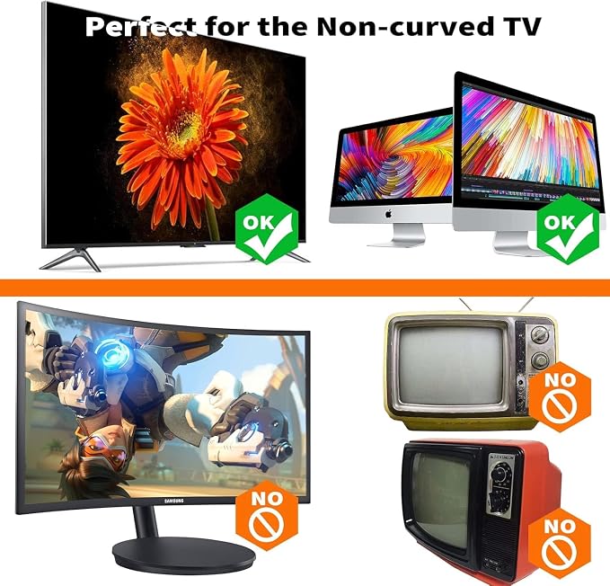 11.8in TV/PC Top Shelf Mount for Routers, Cable Boxes and Remote | Adjustable Monitor Top Shelf Wide Platform Screen Storage Bracket, TV Mounted Shelf for Games Consoles - 11.8 x 4.7 inches