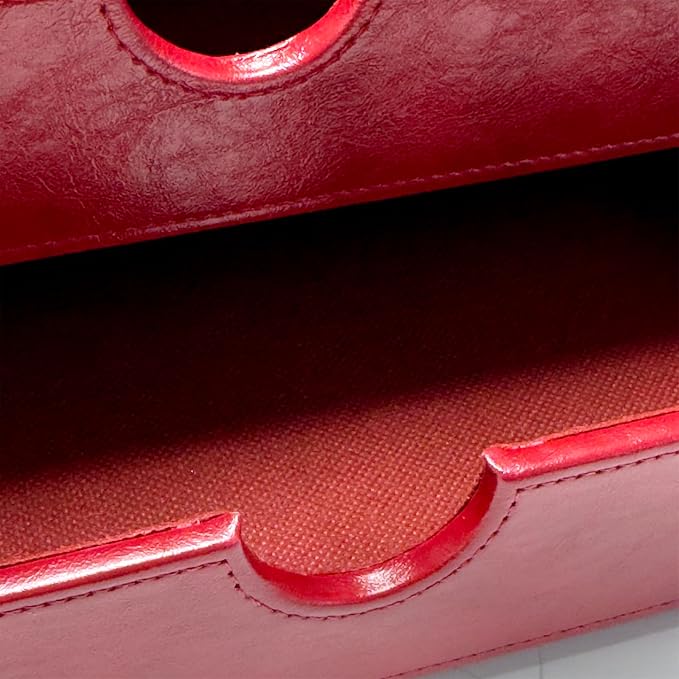 UnionBasic Document Organizer, 3-Drawer File Cabinet Document Storage Box, Office Desktop Filing Organizer, Burgundy