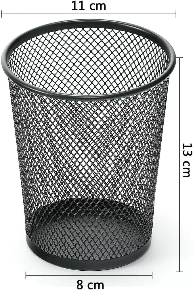 Fengtaiyuan Metal Mesh Pen Holder, 6-Pack, Wire Mesh Desk Organizer, Multifunctional Pen Cup for Office, Home, School, Rust-Resistant & Sturdy Desk Accessory (T16)