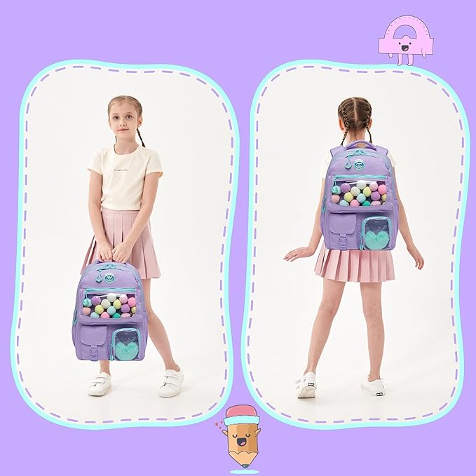 Cute Backpack for Girls Aesthetic Backpack School Backpack for Girls Backpack with Lunch Box Back to School Supplies