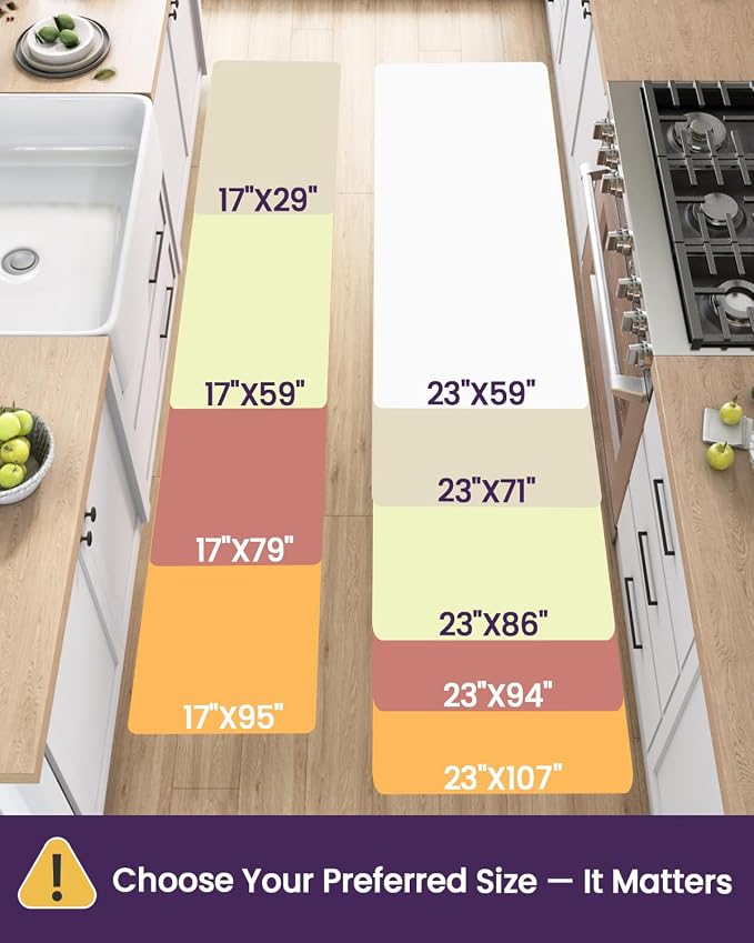 DEXI Kitchen Floor Mats Cushioned Anti Fatigue,2x9 Long Standing Runner Rug Waterproof, Comfort Memory Foam Padded for Front Sink Laundry, Grey