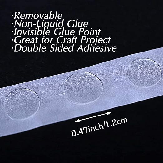 ALLFUN 1000 Pieces Clear Glue Points Dots Double Sided Adhesive Removable for Balloons Craft Sticky