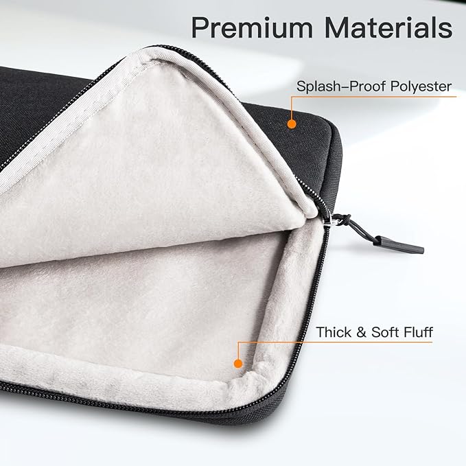 JETech Laptop Sleeve for MacBook Neo (A18 Pro), 14-InchMacBook Air/Pro, MacBook Pro M1-M5 2021-2026, Waterproof Bag Case with Pocket, Compatible with 14 Inch Notebook (Black)