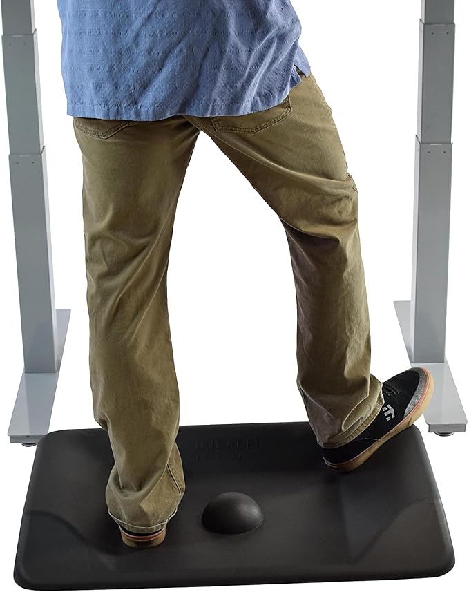 Active Not-Flat Standing Desk Mat w/Massage Ball, Large Anti Fatigue Floor Rug for Kitchen, Office, Home or Garage, Ergonomic Support for Sit-Stand Workstations