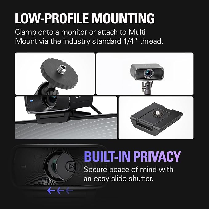 Elgato Facecam MK.2 – Premium Full HD Webcam for Streaming, Gaming, Video Calls, Recording, HDR Enabled, Sony Sensor, PTZ Control – works with OBS, Zoom, Teams, and more, for PC/Mac