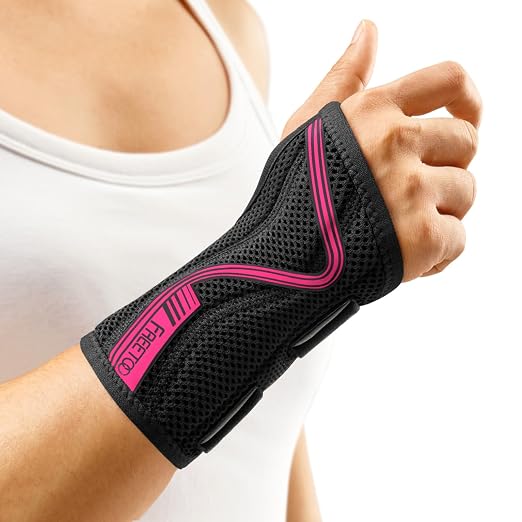 FREETOO Carpal Tunnel Wrist Brace Night Support, Right Hand, Small | Wrist Splint Hand Brace, Breathable Mesh Fabric, Women Men, Sleeping Work Typing Pregnancy, Tendonitis Arthritis Sprain RSI