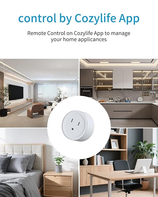 Smart Home WiFi Outlet with Remote Control & Timer Function - Compatible with Alexa,Wireless 2.4GHz Network - Smart Outlet for Easy Home Automation & Energy Saving(2 Pack)