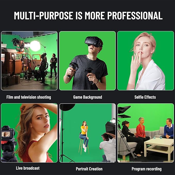 BEIYANG 10 X10 FT Green Backdrop Cloth for Photography, Large Green Screen Background for Photoshoot, Cloth Fabric Curtain Chromakey Video Photoshoot Studio YouTube Conference Streaming