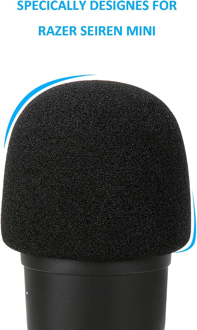 Razer Seiren Mini Boom Arm with Pop Filter - Mic Stand with Foam Cover Windscreen Compatible with Razer Seiren Mini Streaming Microphone by YOUSHARES
