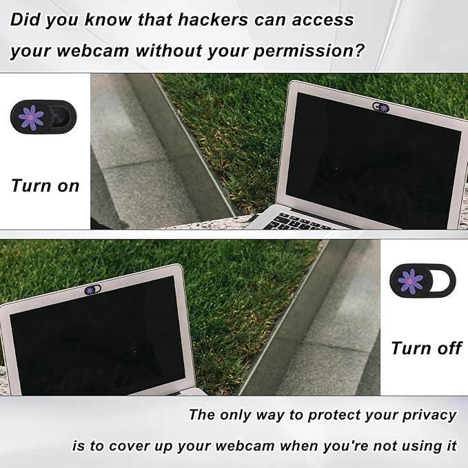 3 Pack Flower Laptop Camera Cover Slide, Flower Universal Webcam Cover Slide 0.027 Inch Ultra Thin Camera Privacy Covers for Laptop, Computer, Phone