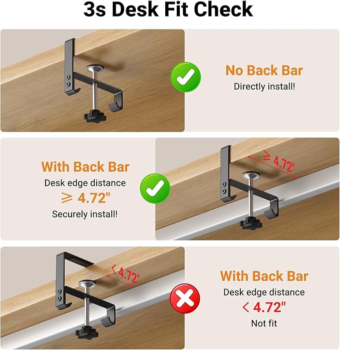 Housolution Under Desk Cable Management Tray, 36'' Cord Management | Premium Fabric Cable Storage Organizer, No Drilling Clamp/Screw Mount Cord Organization Tray for Office Home