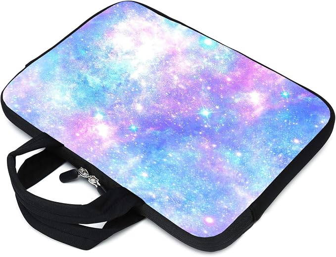 15.6" Laptop Sleeve 14" 15" 15.4" Chromebook Case Ultrabook Case Notebook Sleeves PC Messenger Bag (Pink galaxys)