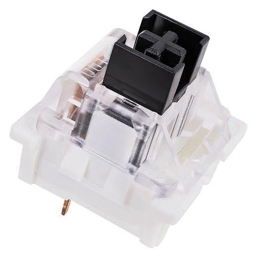 Outemu Black Switches,30-Pack, 3-Pin Linear Heavy 65gf Dustproof Key RGB Switches - Cherry MX Equivalent Replacement for Mechanical Keyboard