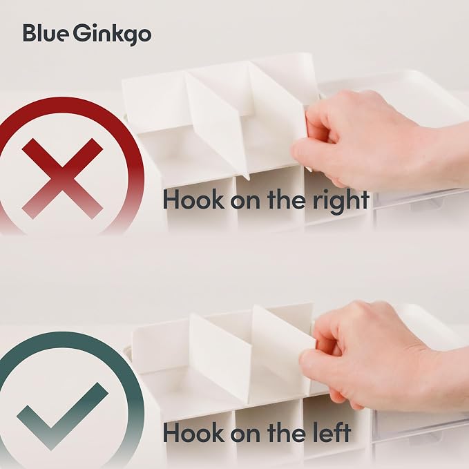 Blue Ginkgo Hive Stack Organizer Partition, White
