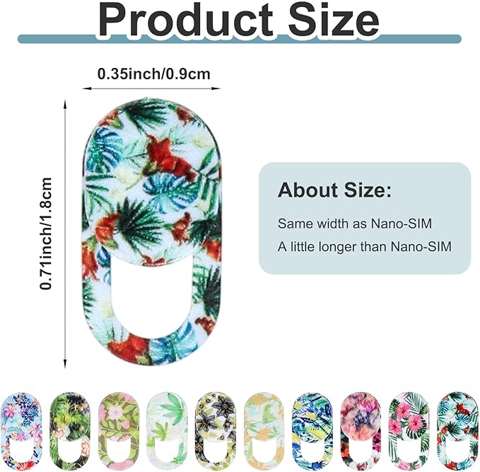 10 Pcs Laptop Camera Cover Slide Webcam Cover Slide Cute Web Camera Slider Ultra-Thin for Laptop PC Computer Cell Phone Tablet Accessories Protect Your Visual Privacy Flowers