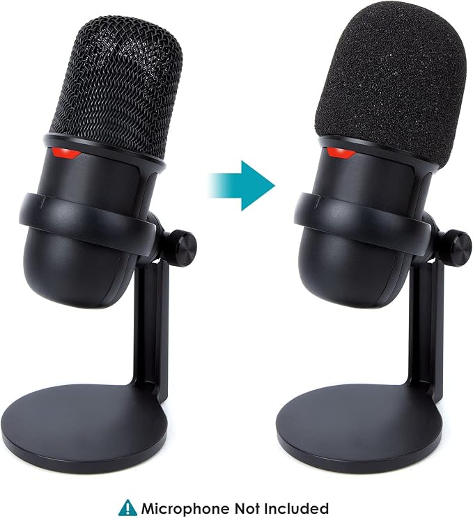 YOUSHARES SoloCast Microphone Windscreen - Professional Foam Mic Covers Mic Windscreen Compatible with HyperX SoloCast Mic for Filter Ambient and Breathing Winds