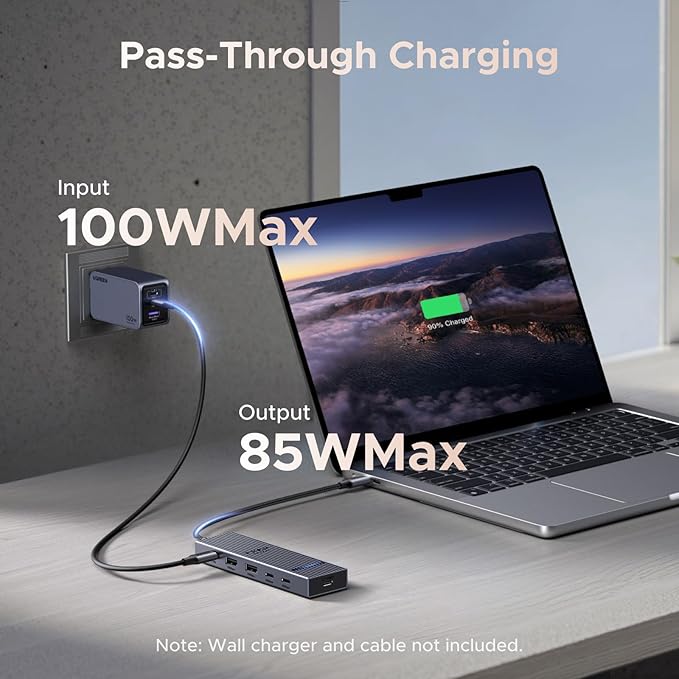 UGREEN Revodok USB-C Hub 4K@60Hz Video Adapter 10Gbps 2×USB-A 3.2 + 2×USB-C 3.2 100W PD, USB Hub Splitter Compatible with Portable Monitor, MacBook Pro/Air, iPad Pro, Steam Deck, Dell XPS