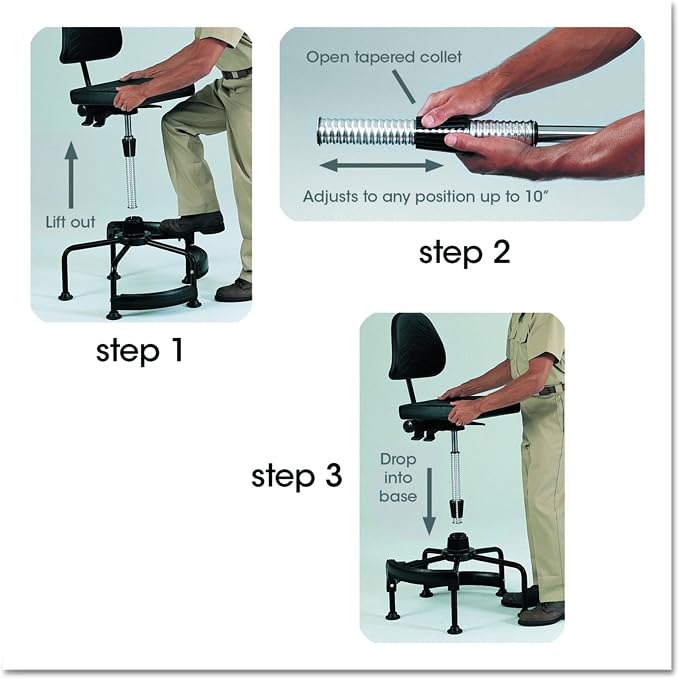 Safco Master High-Back Economy Industrial Workbench Swivel Task Chair, Black (5117)