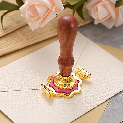 3-Pack Metal Wax Seal Kit for 1 Inch Stamp, 3 Metal Molds With Round Flower Shape, 3 Waxing Mat, Sealing Kit for Gift Wrapping, Wedding Invitations, Envelopes, Cards, Wine Packaging